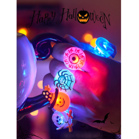 50 Pcs Halloween LED Glow Ring