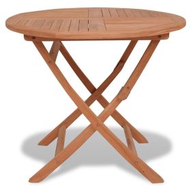 Folding Patio Table 33.5"x30" Solid Teak Wood