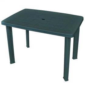 Patio Table Green 39.8"x26.8"x28.3" Plastic