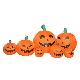 7ft Classic 7pcs LED String Lights 7pcs Pumpkin Inflatable Halloween Decoration