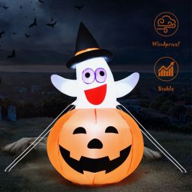 5 Feet Halloween Blow-up Inflatable Ghost with LED Bulb