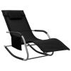 Sun Lounger Textilene Black and Gray