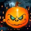 4 Feet Halloween Inflatable Pumpkin with Build-in LED Light