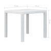 Patio Table White 31.1"x31.1"x28.3" Plastic Rattan Look