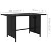 Patio Dining Table Black 43.3"x27.6"x25. 6"Poly Rattan