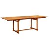 Garden Dining Table (63"-94.5")x39.4"x29.5" Solid Acacia Wood