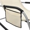 Sun Lounger Textilene Cream and Gray