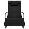 Sun Lounger Textilene Black and Gray