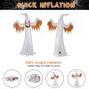 12ft 4pcs LED Lights Giant Scary Ghost Flames and Flashing Red Eyes Inflatable Halloween Decoration