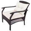 4 Piece Rattan Sofa Seating Group with Cushions, Outdoor Ratten sofa