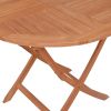 Folding Patio Table 33.5"x30" Solid Teak Wood