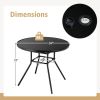 34 Inch Patio Dining Table with 1.5 inch Umbrella Hole for Garden