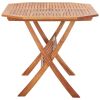 Folding Patio Table 53.1"x33.5"x29.5" Solid Wood Acacia