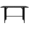 Patio Dining Table Black 43.3"x27.6"x25. 6"Poly Rattan