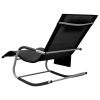 Sun Lounger Textilene Black and Gray