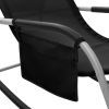 Sun Lounger Textilene Black and Gray