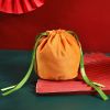 2PCS Halloween Pumpkin Candy Gift Bag for Kids Plush Trick or Treat Bag