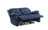 Zuriel Power Motion Loveseat; Blue PU 54616