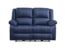 Zuriel Power Motion Loveseat; Blue PU 54616