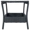 3 Piece Patio Lounge Set with Cushions Poly Rattan Dark Gray