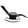 Sun Lounger Textilene Black and Gray