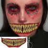 10 Pcs, Halloween Prank Makeup Temporary Tattoo, Halloween Clown Scary Mouth Tattoo Stickers, Halloween Temporary Tattoo Face Decal Prank Props, Hallo