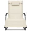 Sun Lounger Textilene Cream and Gray