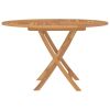 Folding Patio Table âˆšÃ² 47.2"x29.5" Solid Wood Teak