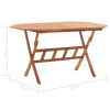 Folding Patio Table 53.1"x33.5"x29.5" Solid Wood Acacia