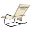 Sun Lounger Textilene Cream and Gray