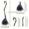 Halloween Witch Broom, Broom Props, Halloween Performance Role -playing Party, Halloween Clothing Decoration