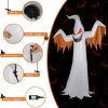 12ft 4pcs LED Lights Giant Scary Ghost Flames and Flashing Red Eyes Inflatable Halloween Decoration