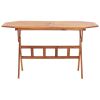 Folding Patio Table 53.1"x33.5"x29.5" Solid Wood Acacia