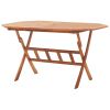 Folding Patio Table 53.1"x33.5"x29.5" Solid Wood Acacia