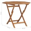 Folding Patio Table 33.5"x33.5"x29.9" Solid Teak Wood