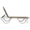 Sun Lounger Aluminum and Textilene Taupe