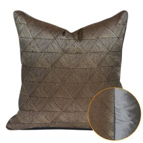 Modern Minimalist Brown Living Room Sofa Cushion Cushion (Option: 30x50cmPillowcase-Brown AB With Rolled Style)