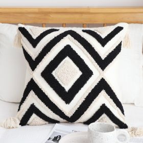 Bohemian Line Tufting Pillow Cover Simple Prismatic (Option: 5 Style-45 X45cm Without Core)