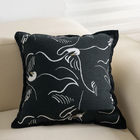 House Silent Wind Sofa Pillow Cases Modern Simple And Light Luxury (Option: Black Swan 45x45cm-Single Pillowcase)