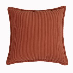 High-end Solid Color Pillow Sofa Living Room Cushions (Option: Orange red-50x50cm Throw Pillow Cover)