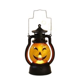 Halloween Lantern Portable Jack O Lanterns Retro Pumpkin Lantern Cute Halloween Decorations 1PCS (Color: C)