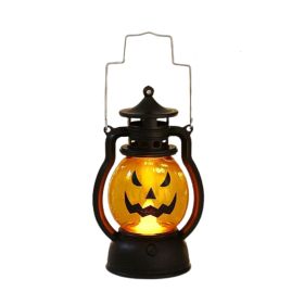 Halloween Lantern Portable Jack O Lanterns Retro Pumpkin Lantern Cute Halloween Decorations 1PCS (Color: B)