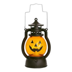 Halloween Lantern Portable Jack O Lanterns Retro Pumpkin Lantern Cute Halloween Decorations 1PCS (Color: A)