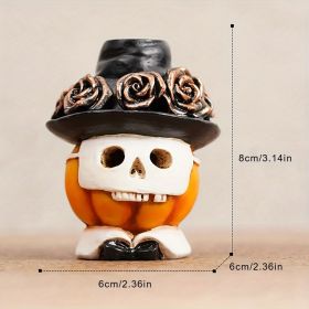 1pc,Vintage Style Doll Cone Incense Burner - Smoke Coming Out of Eyes and Corners of Mouth - Perfect for Yoga Room, Halloween Theme Party Decor, and G (Model: Pumpkin Head)