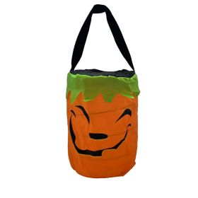 Halloween Bucket DIY Halloween Bag Pumpkin Basket with Handle for Kids Trick-or-Treating (Pattern: style1)