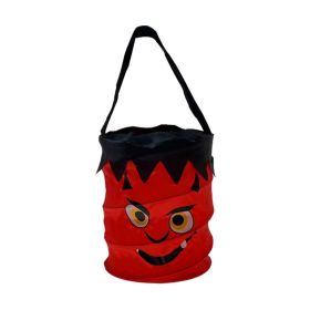 Halloween Bucket DIY Halloween Bag Pumpkin Basket with Handle for Kids Trick-or-Treating (Pattern: style3)