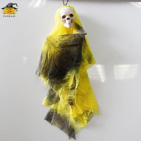 Halloween Hanging Ghost,Hanging Skeleton Ghost, Halloween Party Decoration (Color: Yellow)