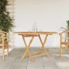 Folding Patio Table 47.2"x47.2"x29.5" Solid Wood Teak