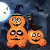 Halloween Festives Inflatable Spoof Ghost Yard Decoration With LED Lights