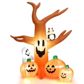 Halloween Outdoor Spoof Tree Monster Ghost Blow Up Yard Decoration W/ Built-In Led Lights (Color: As Pic Show, size: 8 FT)